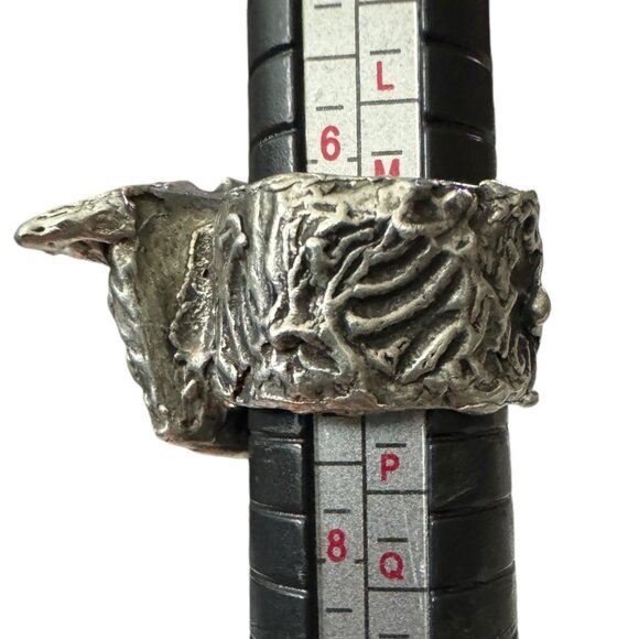 Hand Crafted Broken Lena Liu Hummingbird China Ring Silver Blend Boho-Metalwork - Picture 13 of 14